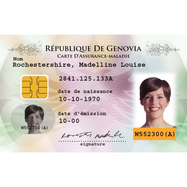 Plastic card perso data 4 color - photo/data/bar codes/microprint Plastic card perso data 4 color - photo/data/bar codes/microprint